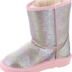 Girls UGG Classic II Pink Glitter Boots Little  Kids Size 7 Brand New!!!